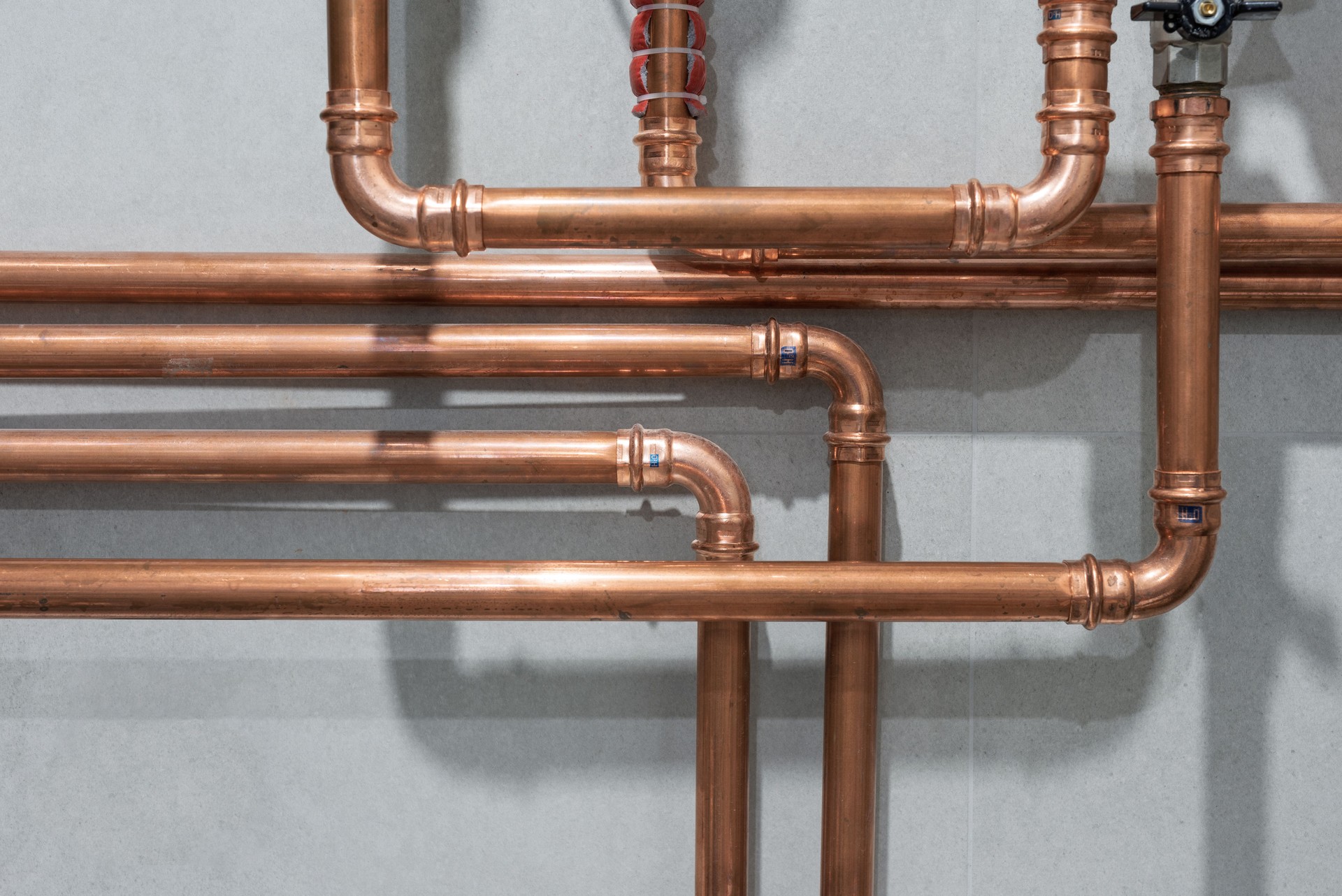 Copper tubing of home heating system